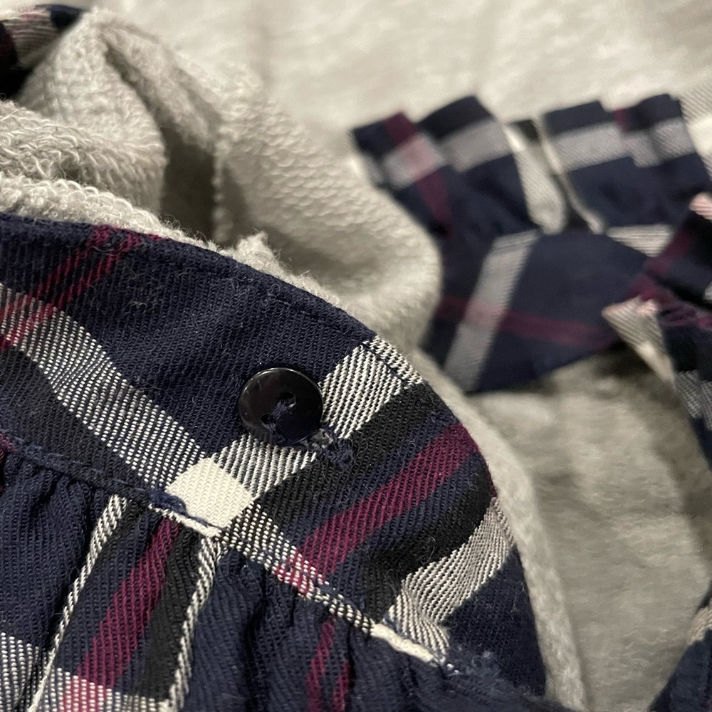 Halogen Gray Plaid Collar Pullover Sweater Petite… - image 5